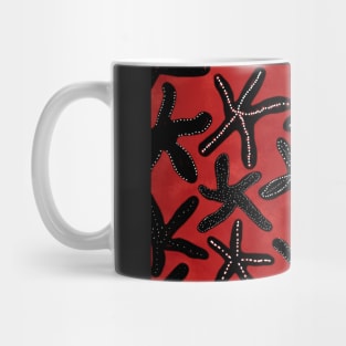 Red Batik Starfish Mug